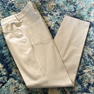 Akris Cream Cotton Trousers, Size 2